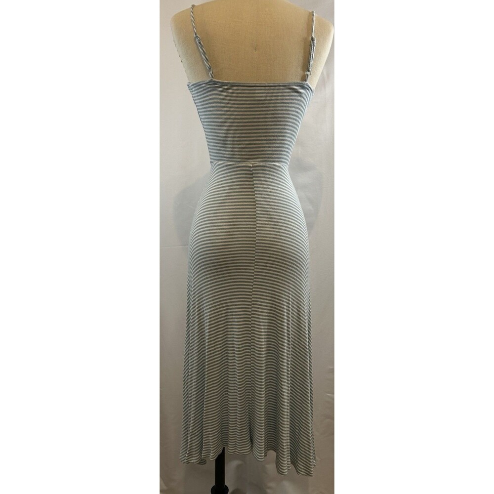 BP Nordstrom Women’s Striped Ribbed Blue Midi Dress Size XX Small - Picture 6 of 9